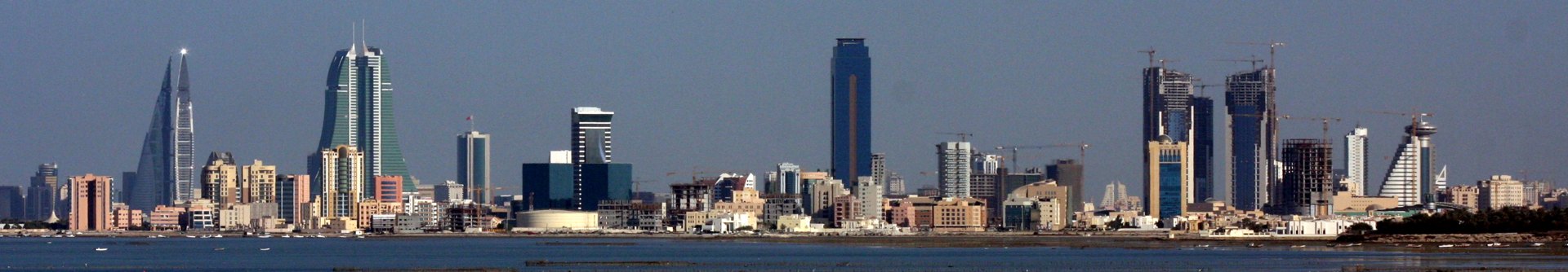 Authentic Manama waterfront skyline in Bahrain